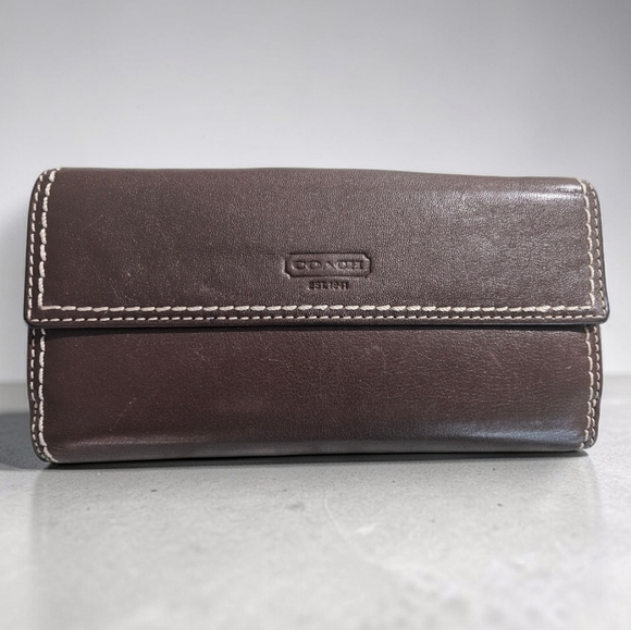 Coach XL Garnet Hobo Chocolate Leather Shoulder Bag w/Wallet & Charm - Picture 13 of 16